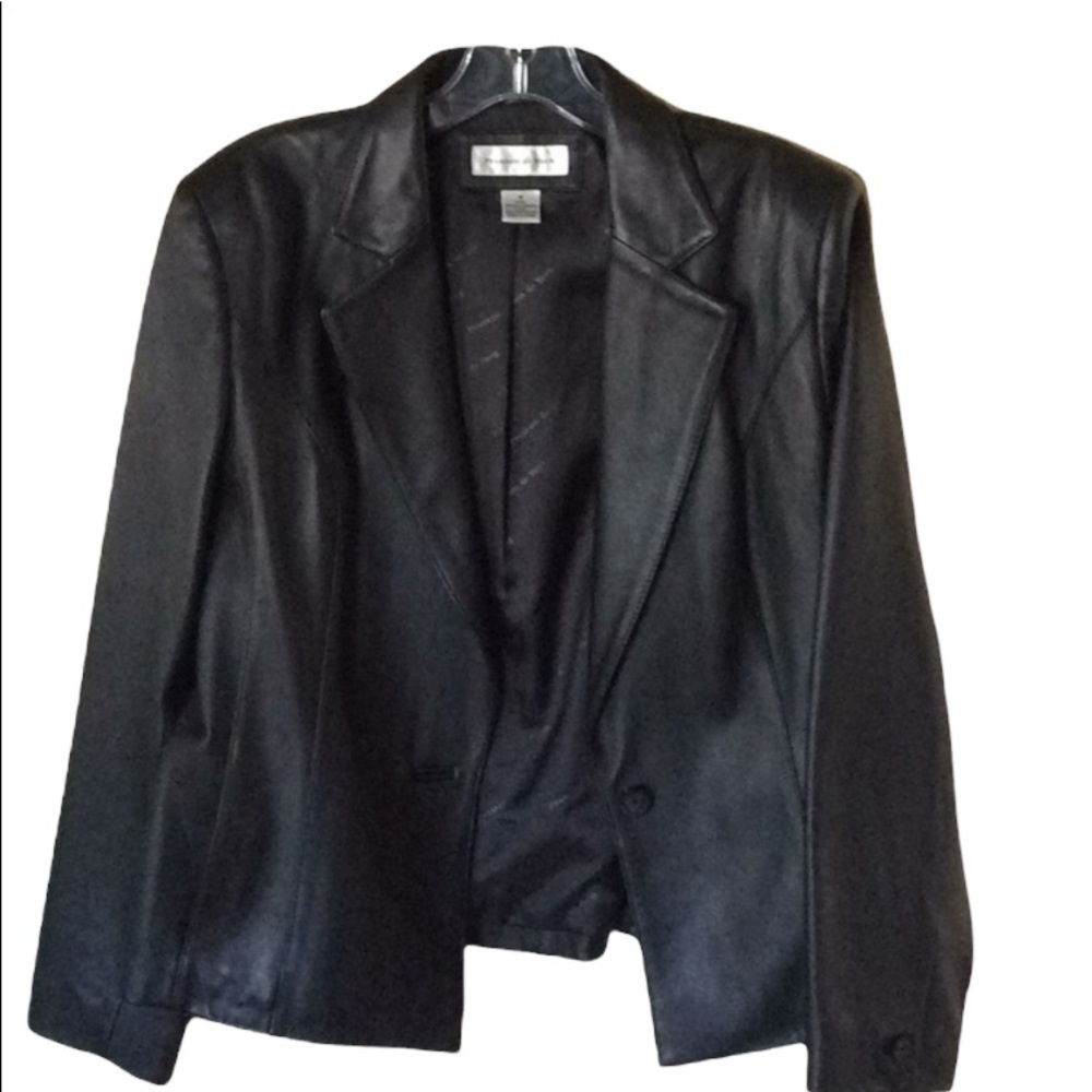- New Vintage worn ones black jacket size M very soft quality lamb leather